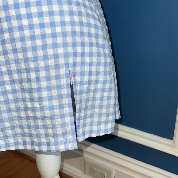 Cotton Candy LA Blue White Gingham 2-Piece Crop Top Skort - Size S - Picture 4 of 9